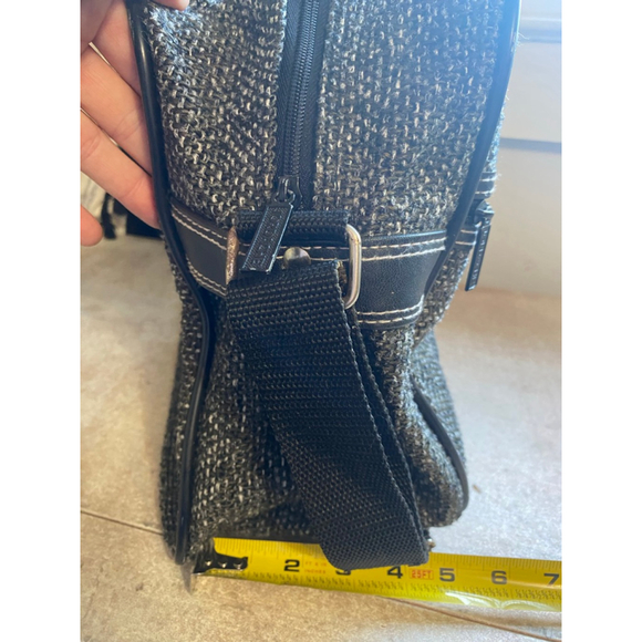 Vintage Jordache Tweed Carry On Travel Bag Old Money Classic Quiet Luxury Tote - Picture 7 of 10